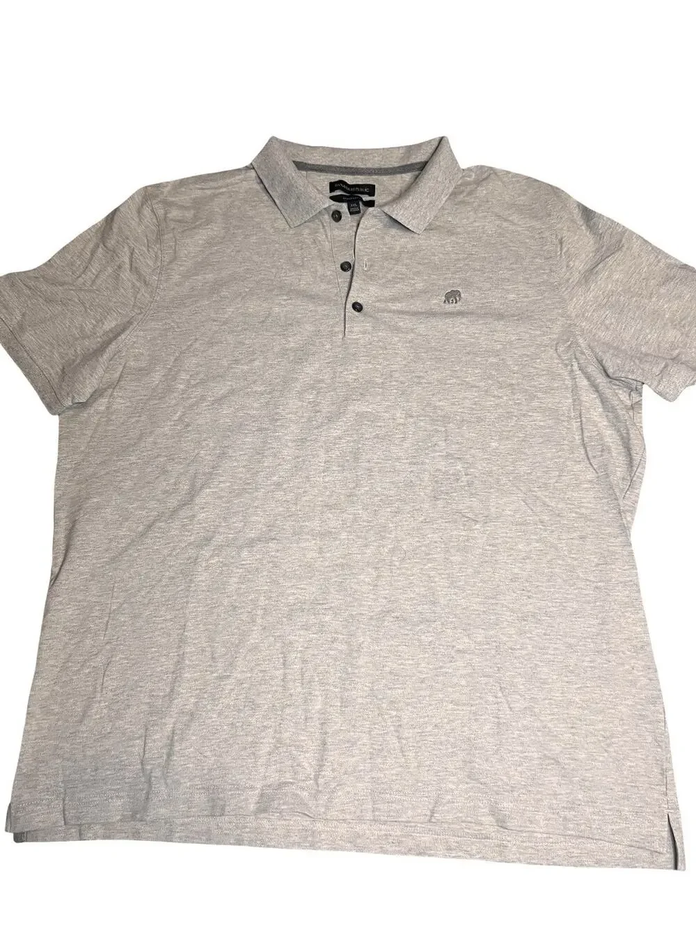 BANANA REPUBLIC Polo Shirt, Gray, Stretch, Standard Fit| Men’s: XXL